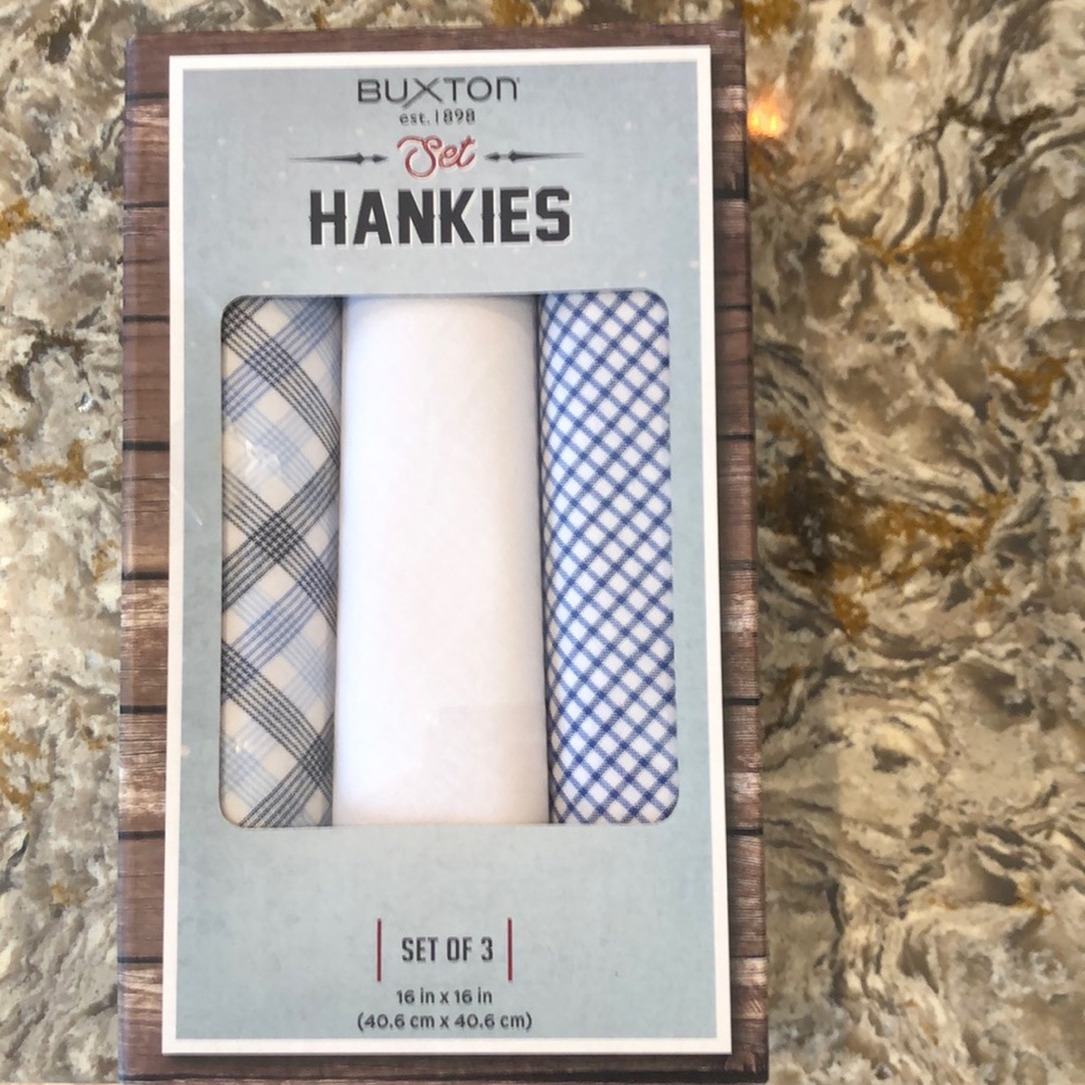 Men’s handkerchiefs, 3 pack